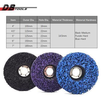 7&quot; 180mm Nylon Disc Cup Wheel Hand Tools for Derusting Paint Remove Purple