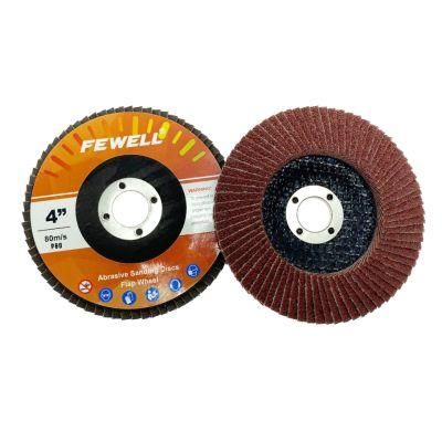 4&quot; 100mm Grit 80 Silicone Carbide Abrasive Wheel Flexible Sanding Flap Disc for Grinding Metal Stainless Steel