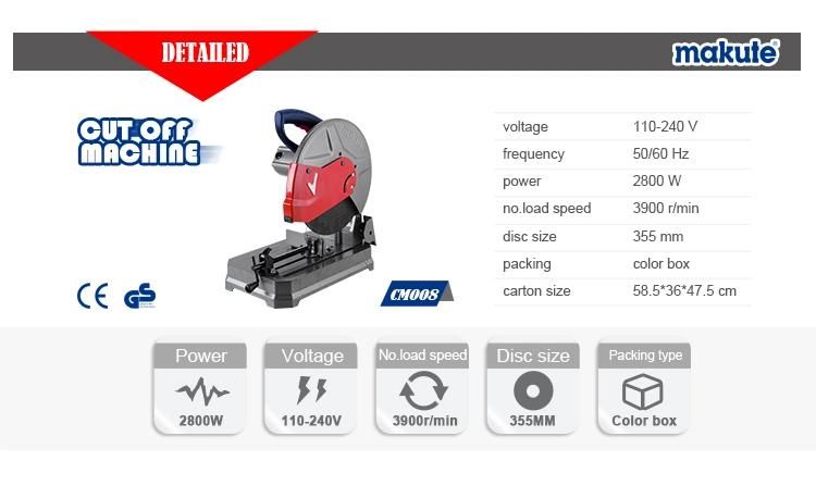 Makute 2400W Steel Cutting off Machine with 355mm