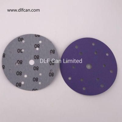 High Quality 6 Inch Purple Sanding Disc P80
