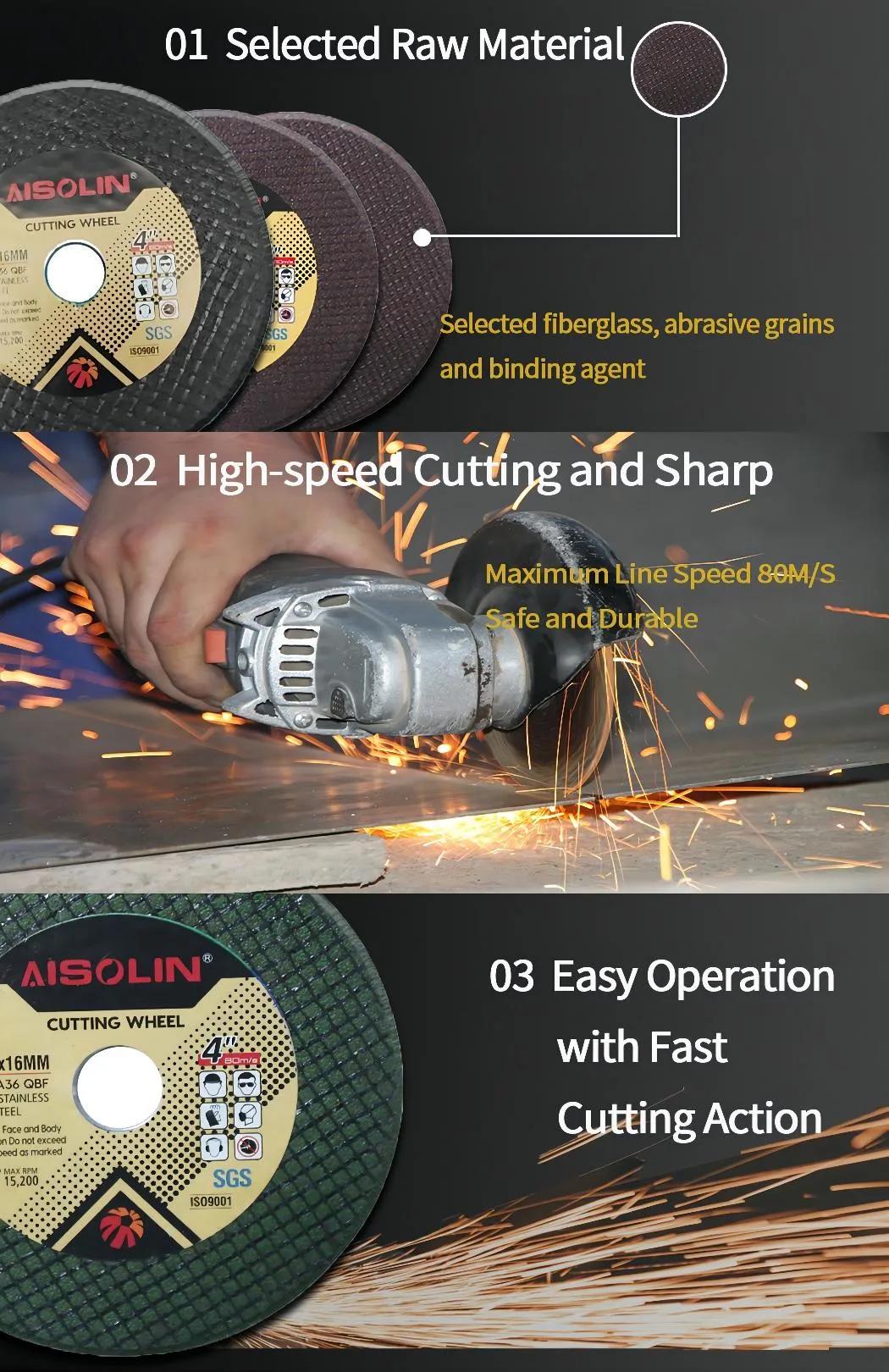 Resin Filter Aluminum Oxide Metal 4 Inch Cutting Abrasive Disc Wheel 107X1X16mm
