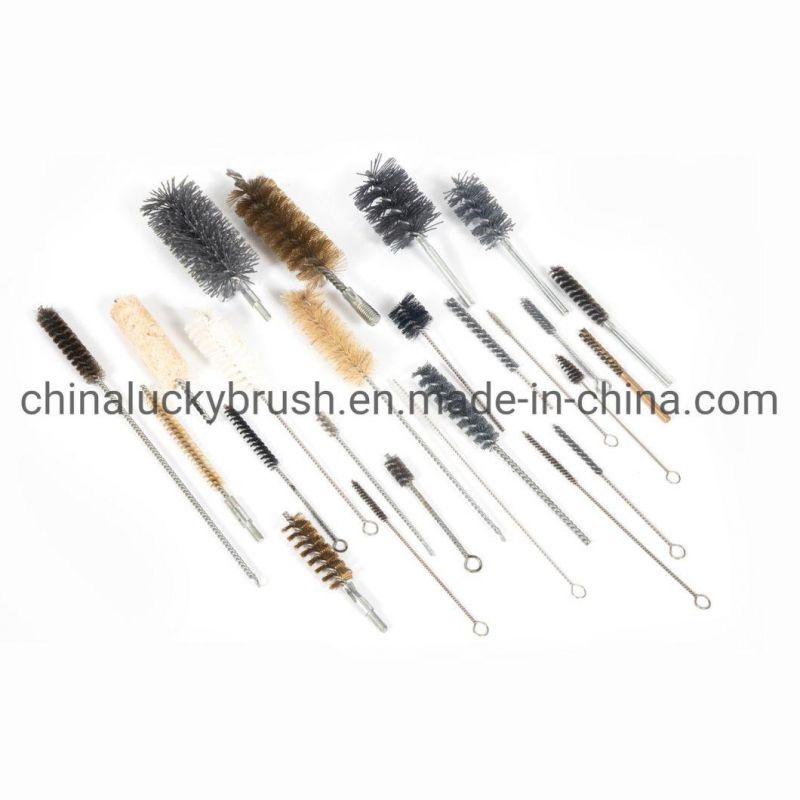 Nylon Bottle Tube Orifice Cleaning Brush /Steel Wire Handle Cleaning Rust Removal Deburring Brush (YY-976)