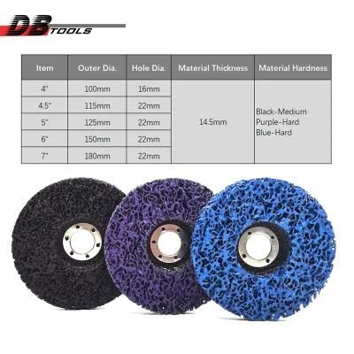 7&quot; 180mm Strip Poly Disc Clean and Strip for Paint Remove Derusting Abrasive Disc Purple
