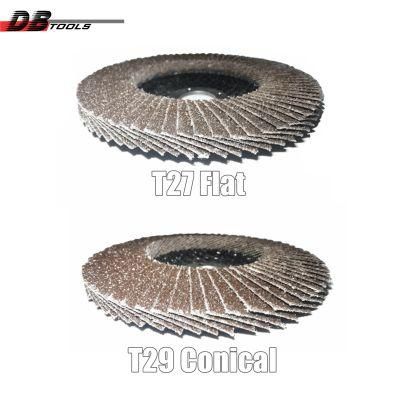 4&quot; 100mm 5/8 Inch Arbor Abrasive Tool Emery Disc Sanding Flap Disc Wheel Premium Alumina for Derusting Welding Line Weld Joint Paint Wood