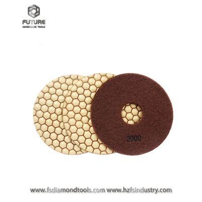 4 Inch 200 Grit Diamond Concrete Marble Stone Dry Polishing Pads for Marble and Granite