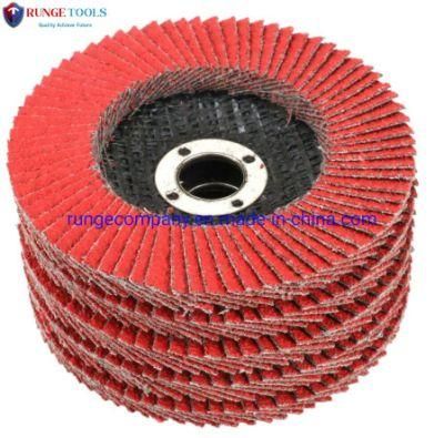 Flap Disc 40 Grit Ceramic Type 27 Metal Grinding Flap Disc 4.5&quot; for Various Angle Grinder Power Tools
