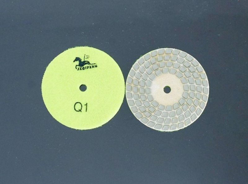 4 Inch/100mm 4 Steps Resin Marble/ Granite Diamond Dry Grinding&Polishing Pads