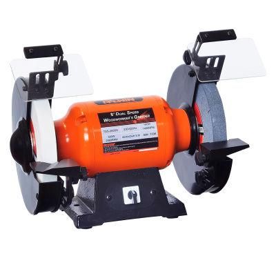 Good Quality 230V 300W 200mm Bench Grinder Low Speed with Safety Switch