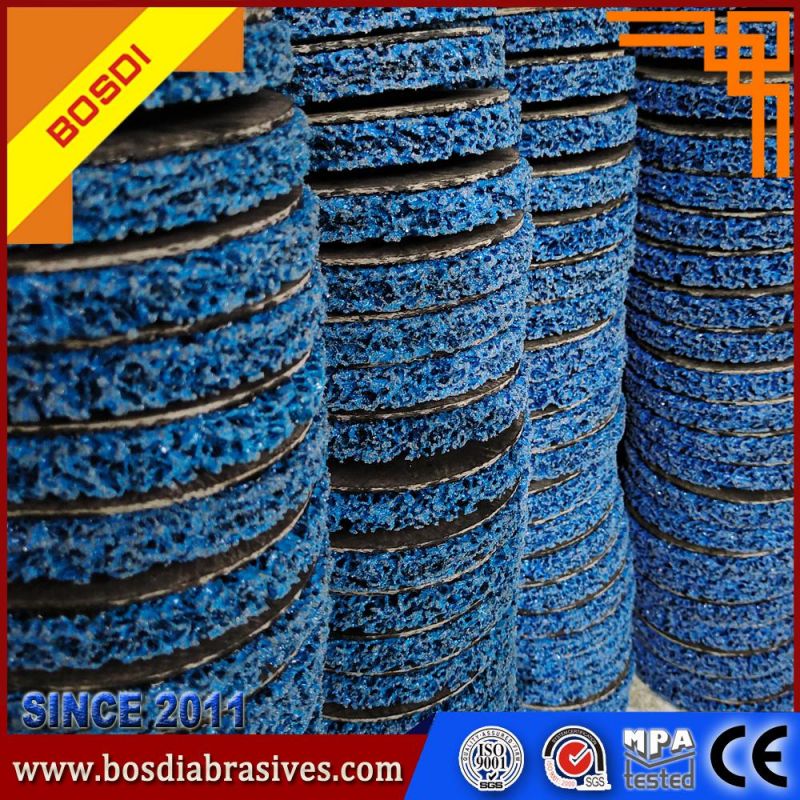 Cns Disc, Stripping Cleaning Disc, Abrasives Flap Disc for Metal and Inox with 100mm to 180mm, Blue/Red/Green/Yellow/Black/Brown/Purple and So on Color