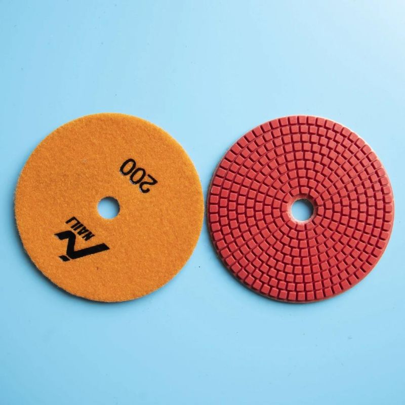 Qifeng Power Tool 125mm Diamond Resin Bond Wet Polishing Pads for Stones