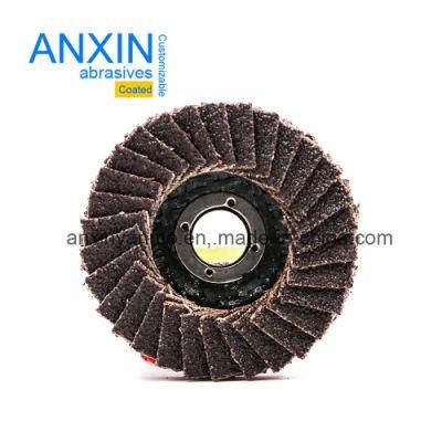 Calcined Ao Mini Abrasive Flap Disc with Fiberglass or Nylon Backing