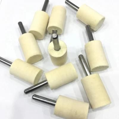 Yihong High Quality Cylindrical Shaped Mounted Wool Felt Bobs for Polishing Wood Metal Stainlesssteel Glass