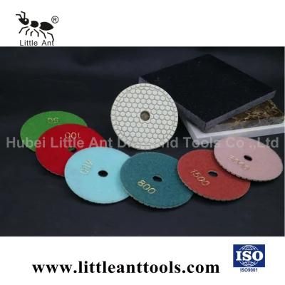 4&quot;/100mm Hexagon Diamond Abrasive Wheel Polishing Pad Hardware Tools for Stone White