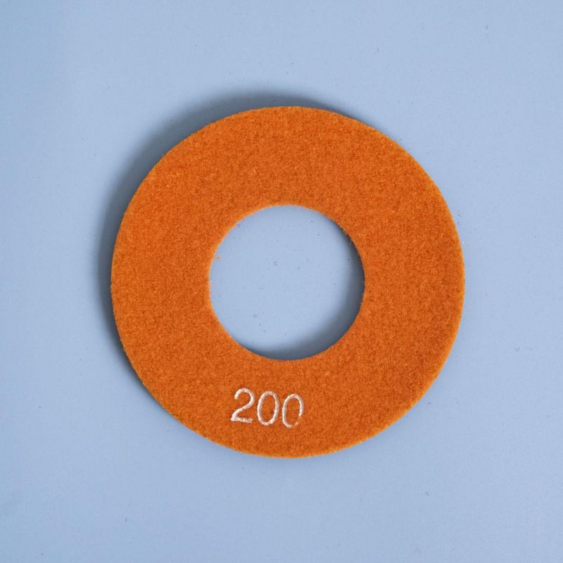 Qifeng Manufacturer Power Tools Diamond Wet Use 5" Polishing Pads with Big Hole for Marble Granite