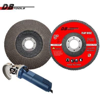 5&quot; 125mm Abrasive Flap Disc Alumina Oxide for Derusting for Stainless Steel #27 Grit 80