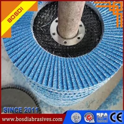 7&quot; High-Quality Za 60# Coated Abrasive Stainless Steel Sanding Abrasive Flap Disc/Wheel, Abrasive Disc/Wheel, Red/Blue/Brown, Abrasive Cloth
