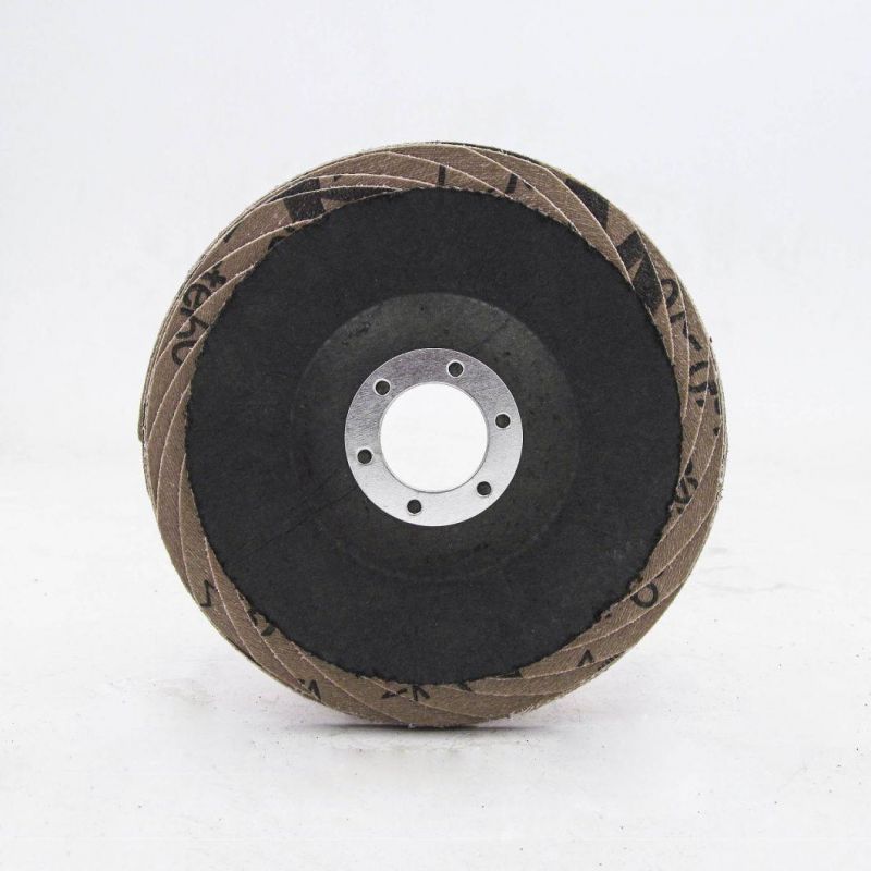 Zirconia Abrasive Cloth Zk765 Grinding Wheel 115*22mm Flexible Flap Disc