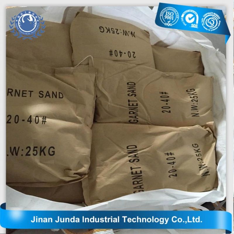 High Recycling Rate and Meeet The Requirements of Occupationalblasting Garnet Sand 20-40 for Water Filtration Abrasive Used for Removing Shipbuilding Rust