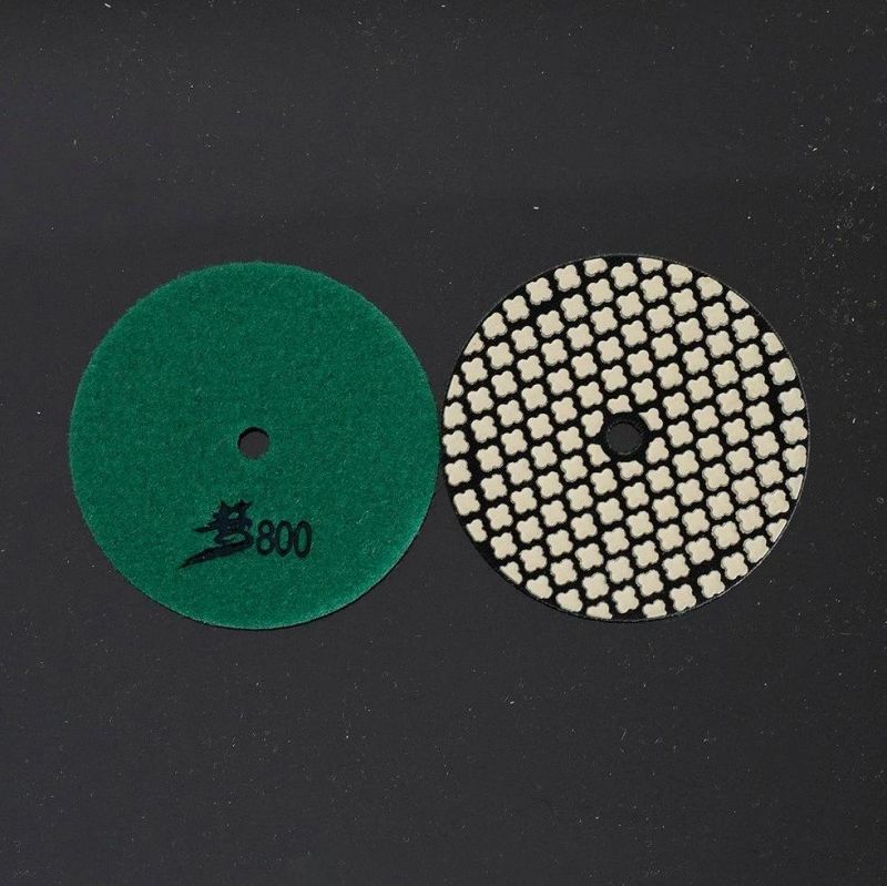 Factory Qifeng Manufacturer Power Tool 7 Steps 3 Inch/4 Inch Flower-Shaped Dry Polishing Pads for Marble/ Granite