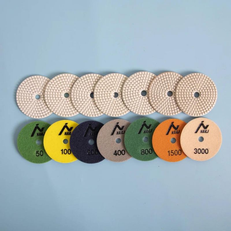 Qifeng White Diamond Polishing Pad for Marble/Stone/Granite/Quartz Wet Polishing