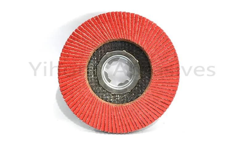 High Quality Wear-Resisting X Lock 4" 4.5" 5"Ceramic Grain Flap Disc for Grinding Stainless Steel and Metal