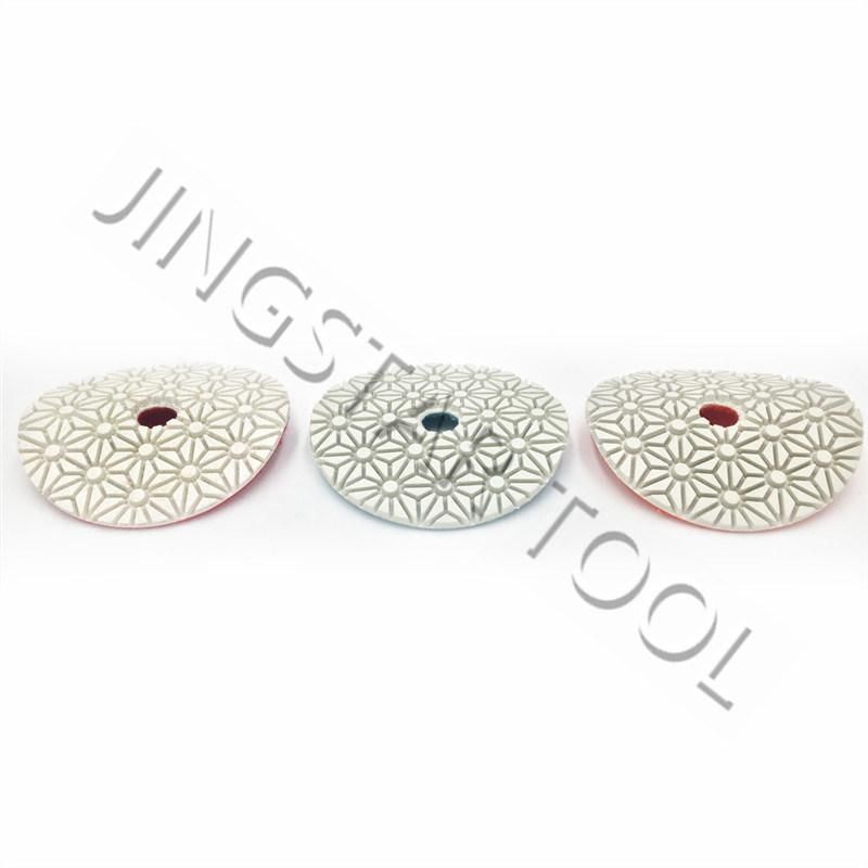 Flexible 3 Step Marble Diamond Stone Wet and Dry Polishing Pads