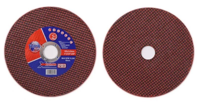 T41 180X1.6mm Flat Center Reinforced Abrasive Steel Cutting Wheel Dice for Metal Steel