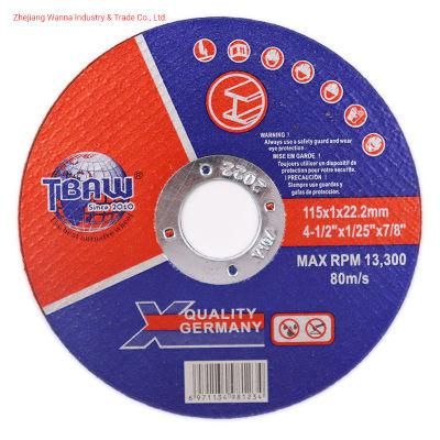 Free Sample Cutting Disc Manufacturer 4.5&quot; Inch 115X1.0X22.23mm Hardness Metal Removal Rate Cutting Wheel