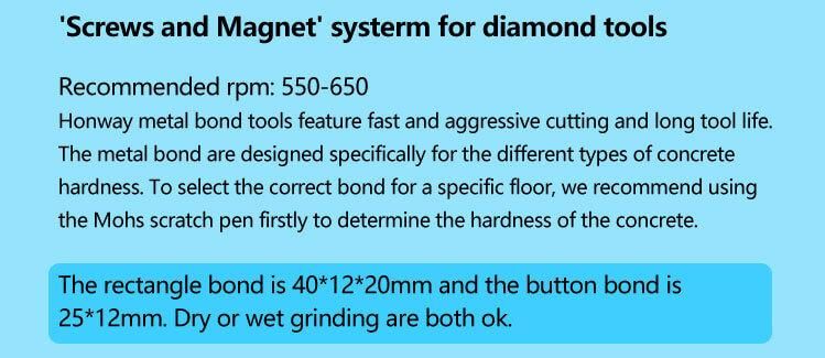 Wet Dry Diamond Bond Abrasive Tool Metal 115mm Angle Concrete Grinder Disc for Concrete Marble Terrazzo Resin Epoxy Grinding Polishing