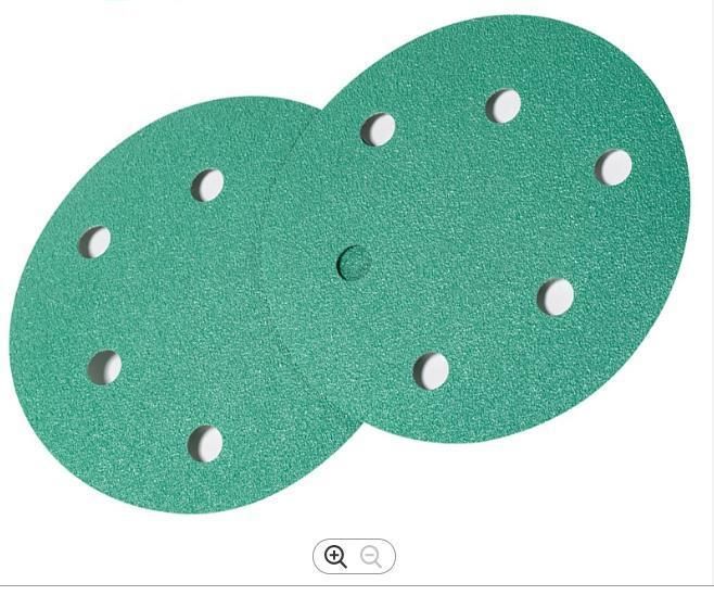 6inch 150mm Green Sandpaper Abrasive Paper with 6 Holes
