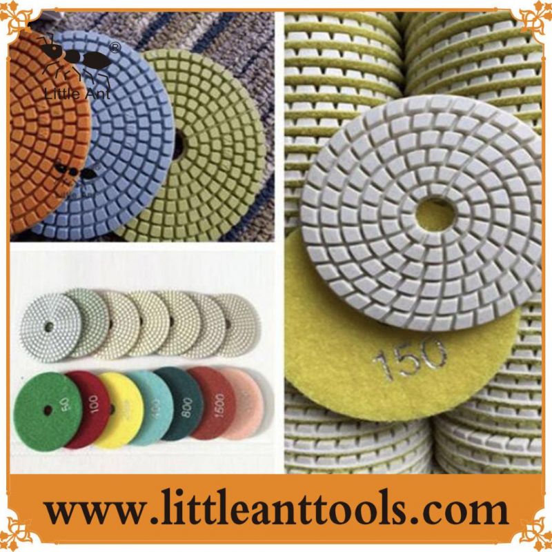 4 Inch 100 mm Granite and Marble Wet Use Buff Polishing Pad
