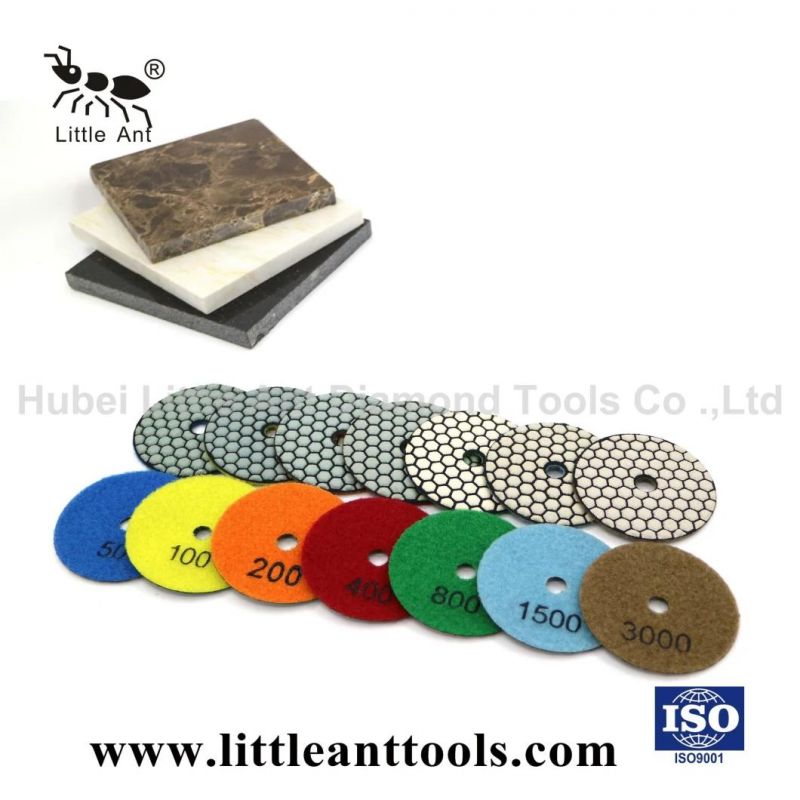 Dry Use Grinding 50#-3000# Hexagon Diamond Polishing Pads