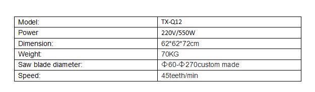 Txzz Easy Operating Hand Saw Blade Sharpening Machine Tx- Q12