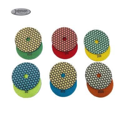 Good Quality 6inch Dry Diamond Rotary Polishing Pads for Granite