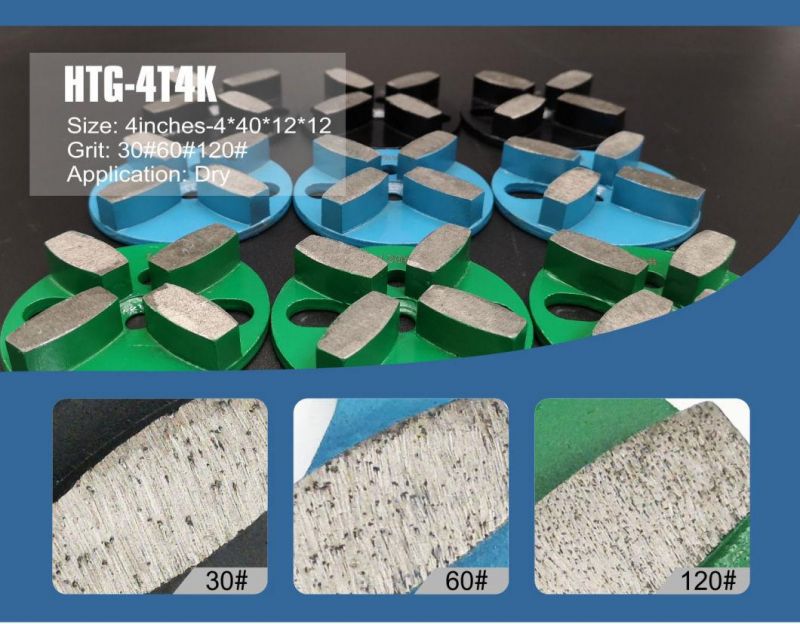 High Tech Grinding 4t4K Abrasive Concrete Floor Polishing Pads