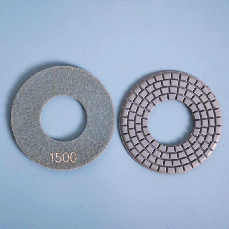 Qifeng Manufacturer Power Tool Factory Direct Sale Diamond 125mm Marble Granite Abrasive Wet Use Big Hole Polishing Pads