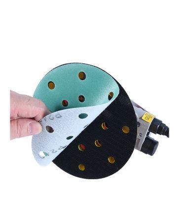 125 5 Inch Green Pet Film Backing Abrasvie Sandpaper Sanding Paper Hook and Loop Velcro Sanding Disc