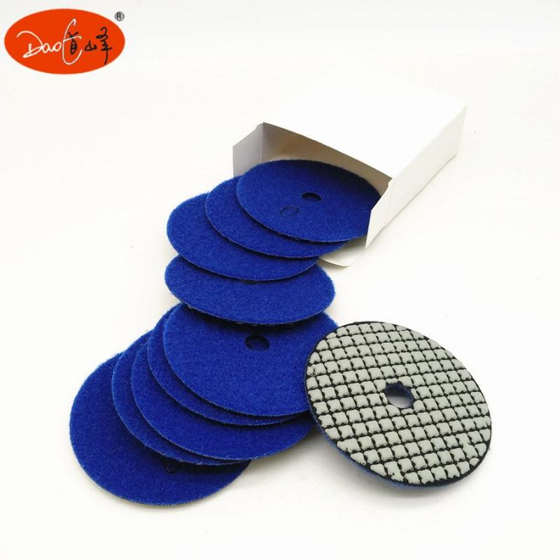 Daofeng 4inch 100mm Diamond Dry Polishing Pads (plum)