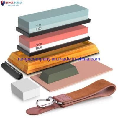 Knife Sharpening Stone Set 400/1000 and 3000/8000 Grit Whetstone Knife Sharpener Kit