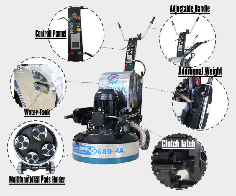 Automatic Walking Without Manual Push Planetary Concrete Grinder Polishing Machine for Sale