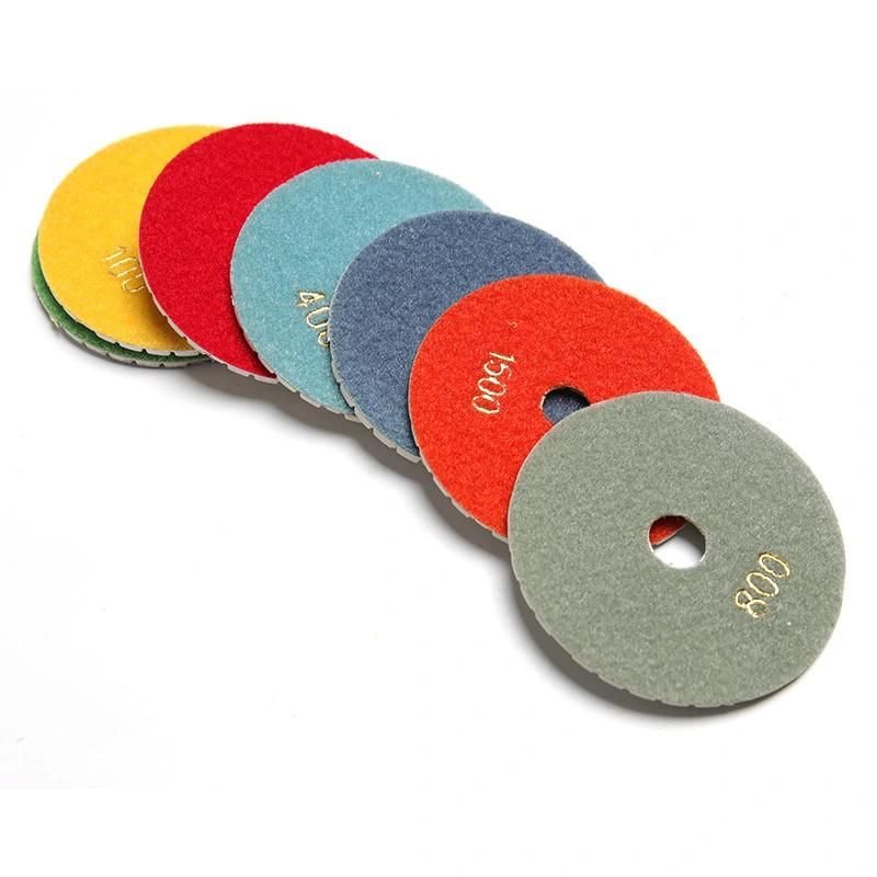 Wet and Wet Grinding Diamond 4 Inch Concrete Marble Polishing Pad
