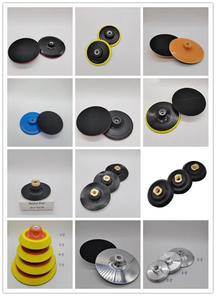 Low Price 80-180 mm Car Plastic Polishing Pads Buffing Disc Foam All Sizes of Plastic Backers M14 or 5/8-11