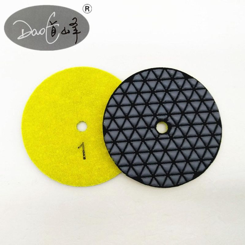 Daofeng 5inch 125mm Dry Diamond Polishing Pad for Quartz (triangle)