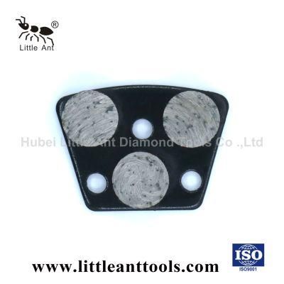 3 Dots Segment Diamond Metal Grinding Pad for Concrete Granite Marble