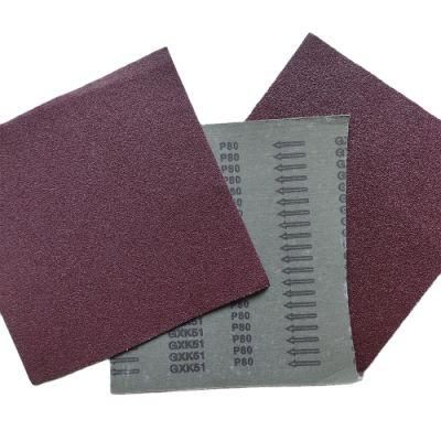 Sharpness Hot Waterproof 23X28cm Aluminium Oxide Emery Gxk51 Abrasive Hard Cloth Roll Sheet for Machinery and Hand Usage