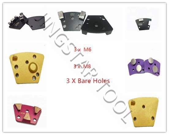 Metal Soft/Hard Bond Coffin Sase Diamond Abrasive Grinding Pads/Shoes for Concrete Floor Hand Tools