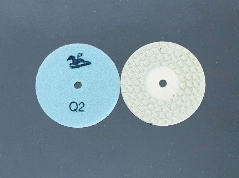 Qifeng Top 4 Steps Diamond Abrasive Tools Granite/ Marble Dry Polishing Pads