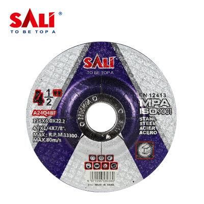 Sali 4.5&prime; &prime; 115*6*22.2 T27 Grinding Disc Wheel for Metal Inox with MPa Certificate