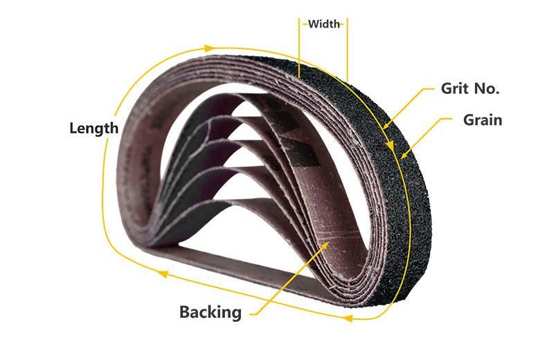 Silicon Carbide Sanding Belts for Brass Steel Glass Colorful Metal Abrasive Betls