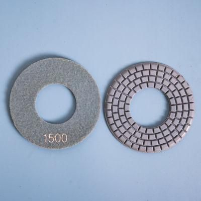 Qifeng Manufacturer Power Tools Diamond Wet Use 5&quot; Polishing Pads with Big Hole for Marble Granite